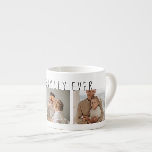 Moderne collage foto's en beste familie ooit espresso kop (Voorkant rechts)