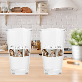 Moderne collage foto's en beste familie ooit glas