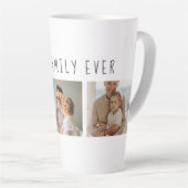 Moderne collage foto's en beste familie ooit latte mok (Rechterhoek)