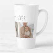 Moderne collage foto's en beste familie ooit latte mok (Rechts)