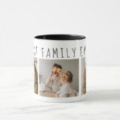 Moderne collage foto's en beste familie ooit mok (Midden)