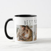 Moderne collage foto's en beste familie ooit mok (Links)