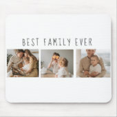 Moderne collage foto's en beste familie ooit muismat (Voorkant)