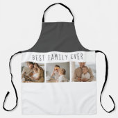 Moderne collage foto's en beste familie ooit schort (Voorkant)