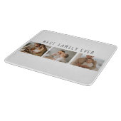 Moderne collage foto's en beste familie ooit snijplank (Hoek)