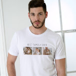 Moderne collage foto's en beste familie ooit t-shirt<br><div class="desc">Introductie van de Modern Collage Photo & Best Family Ever Text Gift, een unieke en gepersonaliseerde manier om de liefde en vreugde van uw familie te vieren. Dit speciale geschenk combineert de schoonheid van een aangepaste fotocollage met een oprechte boodschap aan creëer een memorabele aandenken die nog jaren zal worden...</div>