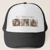 Moderne collage foto's en beste familie ooit trucker pet (Voorkant)