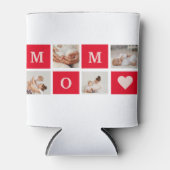 Moderne collage foto's en beste mam ooit cadeautje blikjeskoeler (Voorkant)
