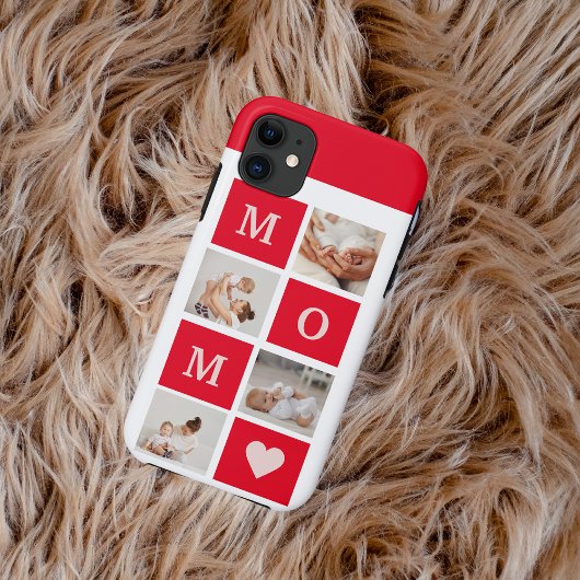 Moderne collage foto's en beste mam ooit cadeautje Case-Mate iPhone case