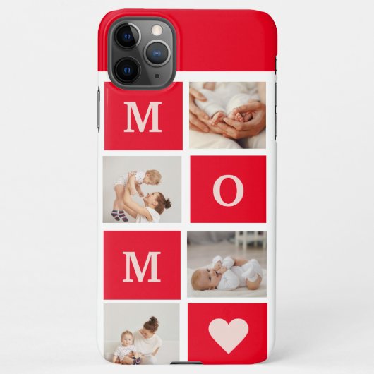 Moderne collage foto's en beste mam ooit cadeautje iPhone hoesje (Achterkant)