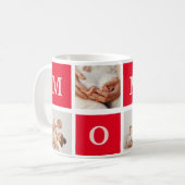 Moderne collage foto's en beste mam ooit cadeautje koffiemok (Voorkant links)
