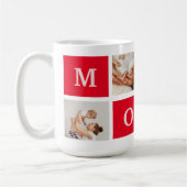 Moderne collage foto's en beste mam ooit cadeautje koffiemok (Links)