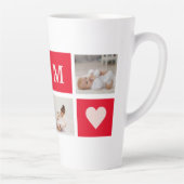 Moderne collage foto's en beste mam ooit cadeautje latte mok (Rechts)