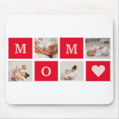 Moderne collage foto's en beste mam ooit cadeautje muismat (Voorkant)