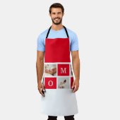 Moderne collage foto's en beste mam ooit cadeautje schort (Gedragen)