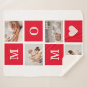 Moderne collage foto's en beste mam ooit cadeautje sherpa deken (Voorkant (horizontaal))