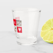 Moderne collage foto's en beste mam ooit cadeautje shot glas (Rechts)