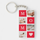 Moderne collage foto's en beste mam ooit cadeautje sleutelhanger (Voorkant)
