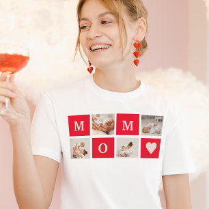 Moderne collage foto's en beste mam ooit cadeautje t-shirt