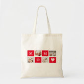 Moderne collage foto's en beste mam ooit cadeautje tote bag (Voorkant)
