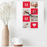 Moderne collage foto's en beste mam ooit cadeautje vierkante klok<br><div class="desc">Moderne Collage Foto & Tekst Beste Mam Ever Gift. Beste persoonlijke cadeautjes voor Moederdag,  vrouwendag of mam. Verrassend mam met een cadeau dat net zo geweldig is als zij.</div>