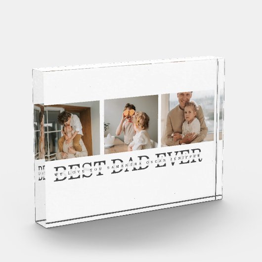 Moderne collage foto's en beste pap ooit cadeautje (Links)