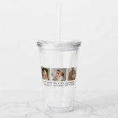 Moderne collage foto's en beste pap ooit cadeautje acryl drinkbeker (Voorkant)