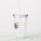 Moderne collage foto's en beste pap ooit cadeautje acryl drinkbeker (Links)