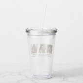 Moderne collage foto's en beste pap ooit cadeautje acryl drinkbeker (Achterkant)