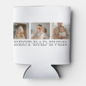 Moderne collage foto's en beste pap ooit cadeautje blikjeskoeler (Voorkant)