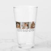 Moderne collage foto's en beste pap ooit cadeautje glas (Voorkant)