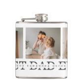 Moderne collage foto's en beste pap ooit cadeautje heupfles (Voorkant)