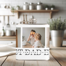 Moderne collage foto's en beste pap ooit cadeautje heupfles