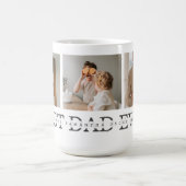 Moderne collage foto's en beste pap ooit cadeautje koffiemok (Center)