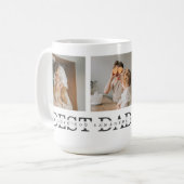 Moderne collage foto's en beste pap ooit cadeautje koffiemok (Voorkant links)