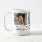 Moderne collage foto's en beste pap ooit cadeautje koffiemok (Links)