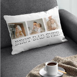Moderne collage foto's en beste pap ooit cadeautje kussen<br><div class="desc">Moderne Collage Foto & Gray Best Pap Ever Gift is een doordacht en uniek cadeauidee voor elke vader die van fotografie houdt en persoonlijke cadeaus waardeert. Al met al is dit cadeau een perfecte manier om Vaderdag, verjaardagen of andere speciale gelegenheden voor je vader te vieren. Het is een doordacht...</div>