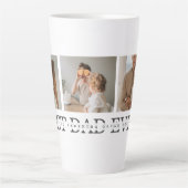 Moderne collage foto's en beste pap ooit cadeautje latte mok (Voorkant)