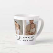 Moderne collage foto's en beste pap ooit cadeautje latte mok (Rechterhoek)