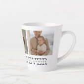 Moderne collage foto's en beste pap ooit cadeautje latte mok (Rechts)