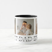 Moderne collage foto's en beste pap ooit cadeautje mok (Midden)
