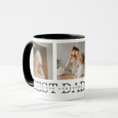 Moderne collage foto's en beste pap ooit cadeautje mok (Voorkant links)