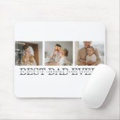 Moderne collage foto's en beste pap ooit cadeautje muismat (Met muis)