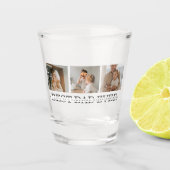 Moderne collage foto's en beste pap ooit cadeautje shot glas (Voorkant)