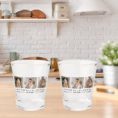 Moderne collage foto's en beste pap ooit cadeautje shot glas