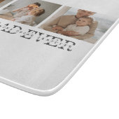 Moderne collage foto's en beste pap ooit cadeautje snijplank (Hoek)