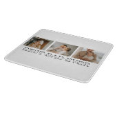 Moderne collage foto's en beste pap ooit cadeautje snijplank (Hoek)