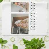 Moderne collage foto's en beste pap ooit cadeautje theedoek (Gevouwen)