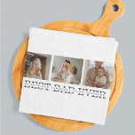 Moderne collage foto's en beste pap ooit cadeautje theedoek<br><div class="desc">Moderne Collage Foto & Gray Best Pap Ever Gift is een doordacht en uniek cadeauidee voor elke vader die van fotografie houdt en persoonlijke cadeaus waardeert. Al met al is dit cadeau een perfecte manier om Vaderdag, verjaardagen of andere speciale gelegenheden voor je vader te vieren. Het is een doordacht...</div>