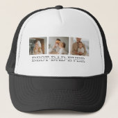 Moderne collage foto's en beste pap ooit cadeautje trucker pet (Voorkant)